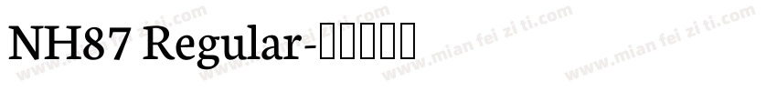 NH87 Regular字体转换